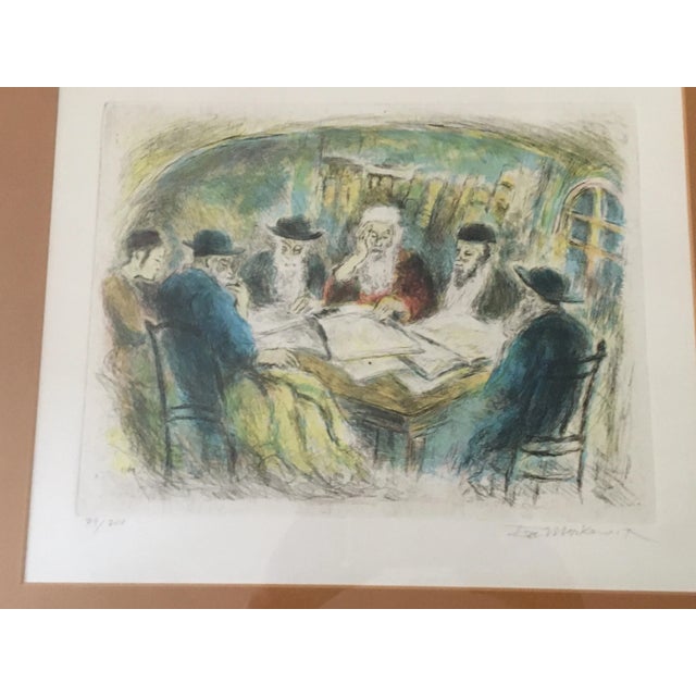 Mid 20th Century Figurative Hand-Colored Etching by Ira Moskowitz, Framed For Sale - Image 4 of 11