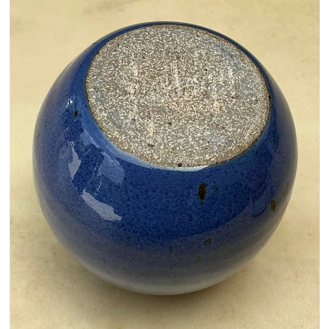Late 20th Century Vintage Glazed Ceramic Vase For Sale - Image 5 of 12
