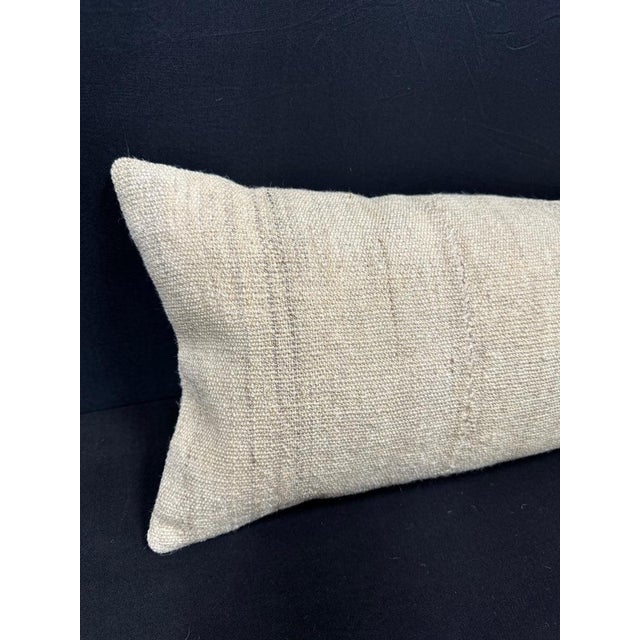 Turkish Hemp Pillow Cushion Natural Beige Cushion Cover 12"x46" #30290 Enhance your home decor with our Kilim Pillow...
