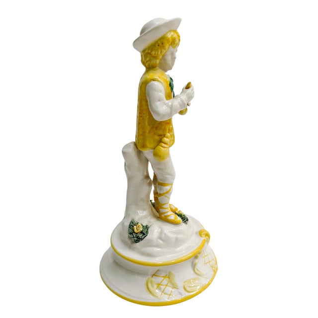 1970s 1970 Italian Peasant Boy With Flute Figurine by Meiselman For Sale - Image 5 of 8