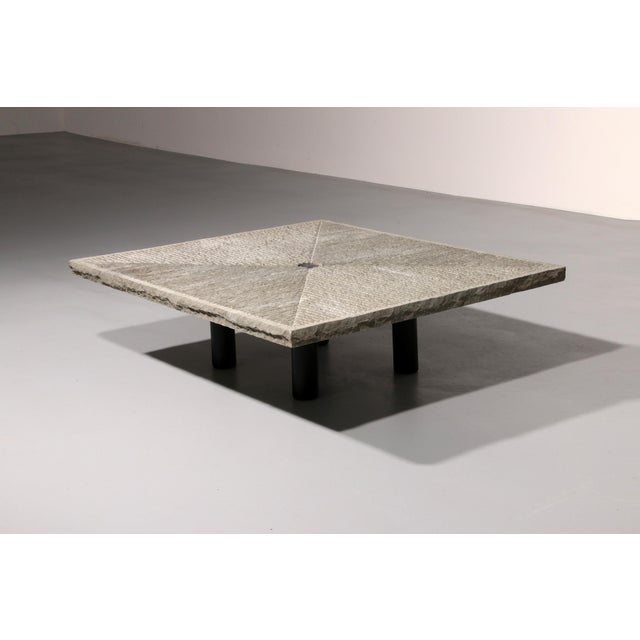 Stone Italian Coffee Table by Giulio Lazzotti for Mageia, 1981 For Sale - Image 7 of 11