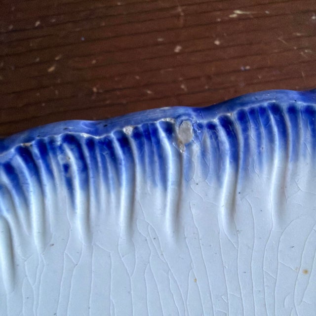 Antique Pearlware Blue Feather Edge Platter, English, Early 19th Century For Sale - Image 18 of 18