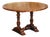 Mid-Century French Louis XIII Style Walnut Round Dining Table For Sale