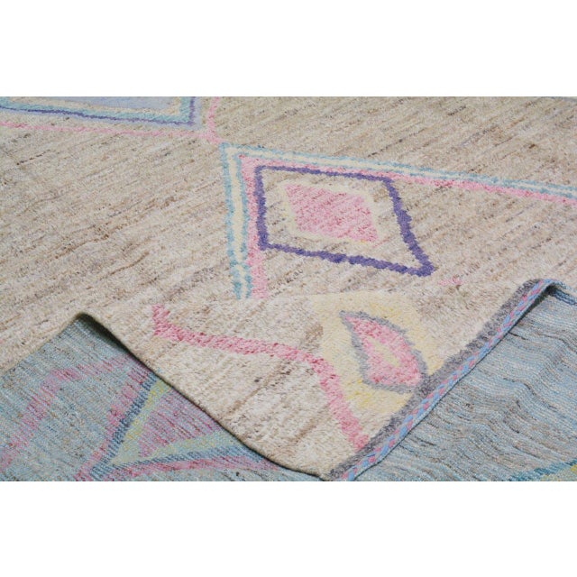 Moroccan Hand Knotted Wool Rug, 9'10"x13'9" For Sale In New York - Image 6 of 6