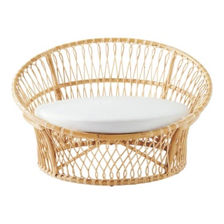 Natural Rada Loop Boho Coastal Round Lounge Chair For Sale
