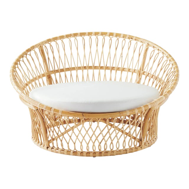 Natural Rada Loop Boho Coastal Round Lounge Chair For Sale