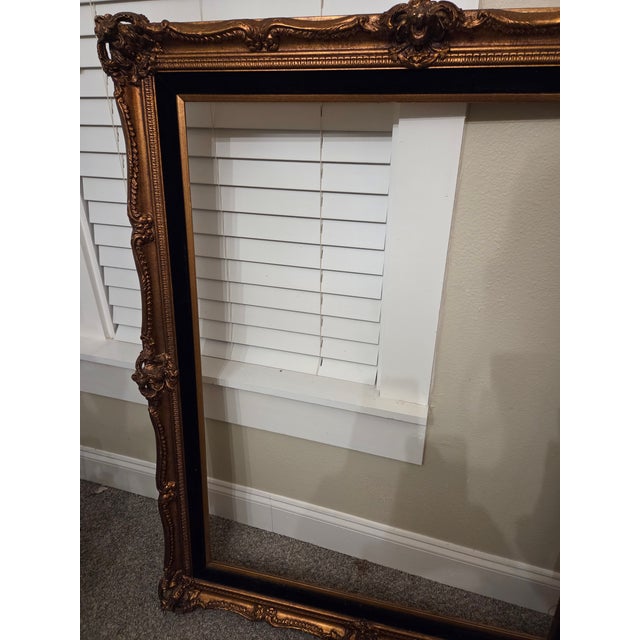 Extra Large Ornate Antique Baroque French Gilt Frame For Sale - Image 4 of 10