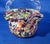 Victorian C 1890 Franz Welz Bohemian Art Glass Hand Blown Basket W/ Spun Thorn Handle For Sale - Image 3 of 9