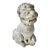 Vintage Concrete Foo Dog Garden Statue – Asian Guardian Lion Sculpture For Sale