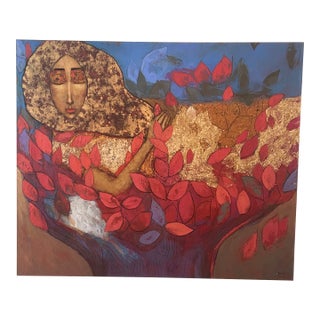 “En El Arbol”, Oil on Canvas, H. Jimenez (Signed) For Sale