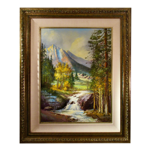 Bill Shaddix "California Landscape" Large Oil Painting On Canvas 1967 Painting