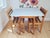 Mid-Century Blue Formica Drop Leaf Table and Dining Chairs Set, 1960s, Set of 3 For Sale - Image 4 of 18