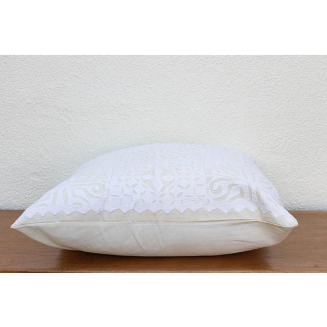 Jarifa Euro Applique Pillow Cover For Sale In Los Angeles - Image 6 of 8