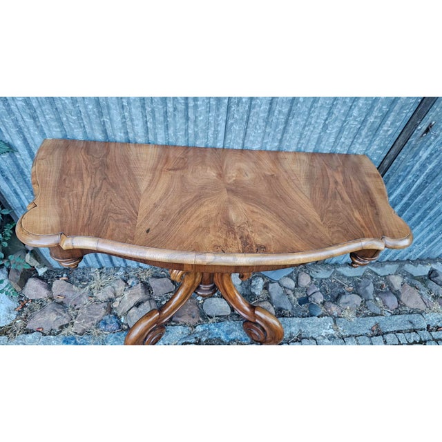 Art Nouveau Wooden Console Table For Sale - Image 4 of 9
