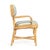 Boho Chic Dorine Striped Performance Linen & Rattan Dining Armchair, Mint Green For Sale - Image 3 of 9