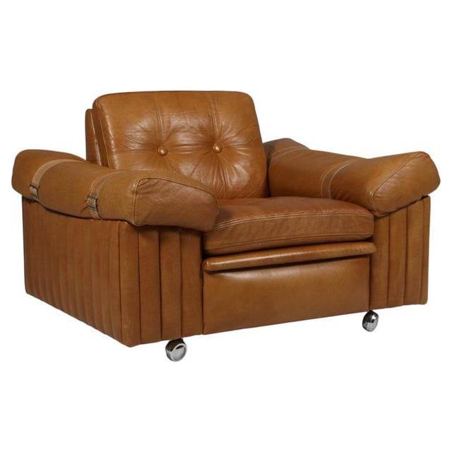 Brown Danish Brutalist Lounge Chair, 1970s For Sale - Image 8 of 8