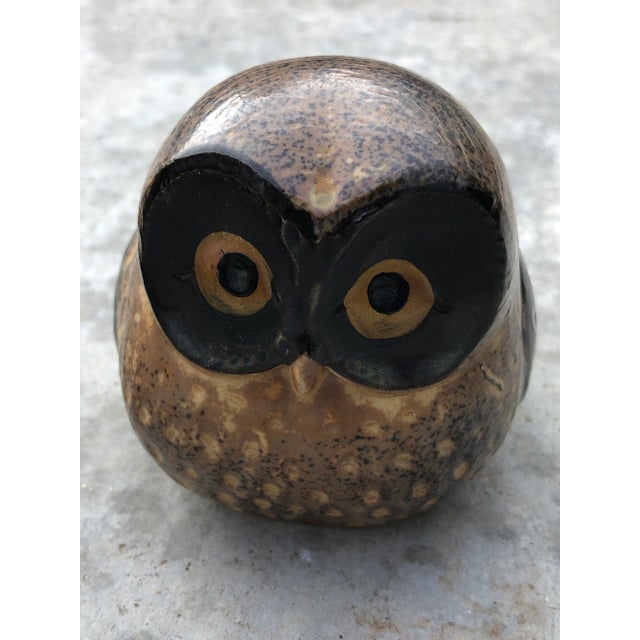 1960s Vintage Mid-Century Modern Owl Figurines - a Pair For Sale - Image 5 of 8