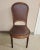 Vintage 20th C French Louis XVI Style Leather and Oak Side Chairs - a Pair For Sale - Image 4 of 10