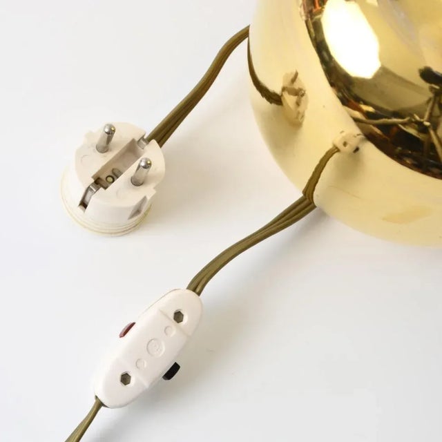 Italian Gilt Ceramic Table Lamp by Ugo Zaccagnini, 1970s For Sale - Image 9 of 11