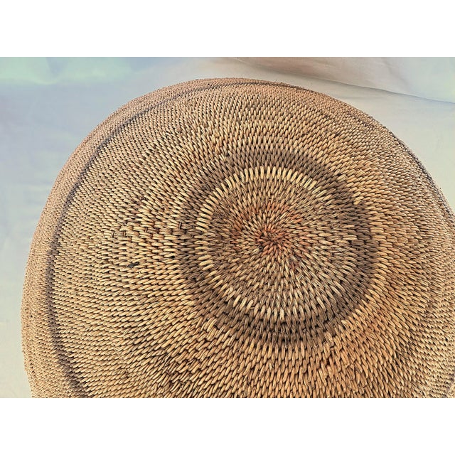 Vintage Native American Natural Fiber Woven Bowl/Basket From the Mid 20th Century For Sale - Image 13 of 14