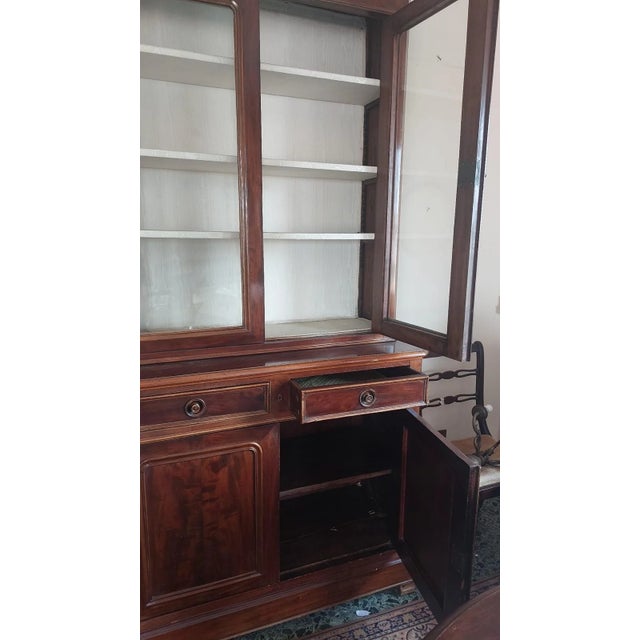Victorian Italian Cherry Wood Display Cabinet, Mid-1800's For Sale - Image 3 of 11