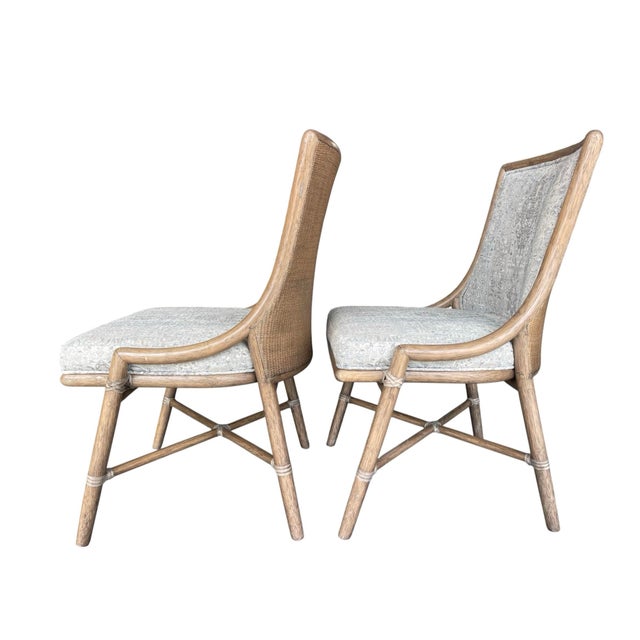 McGuire Vintage McGuire Passage Side Chairs – Pair – Cane Back Rattan Frames For Sale - Image 4 of 11