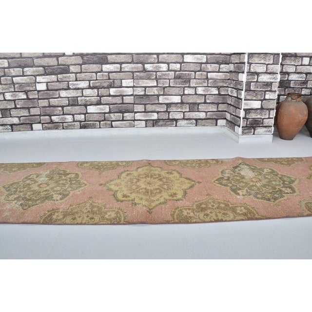 1950s Vintage Antique Hallway Runner Rug For Sale - Image 5 of 10