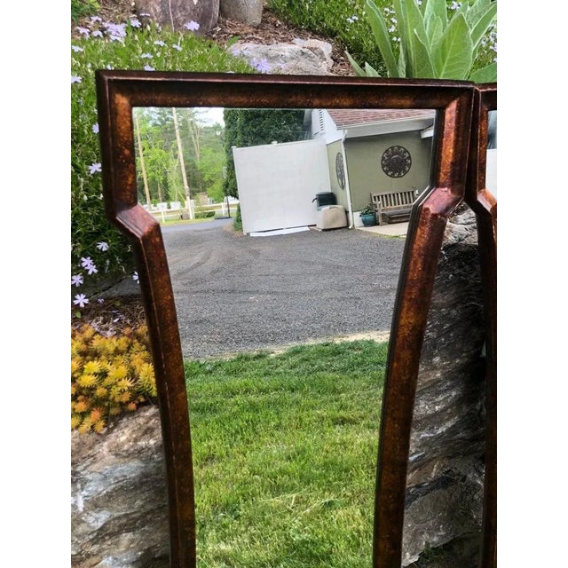Pair of Mid Century Hourglass Mirrors Attributed to Weiman For Sale - Image 11 of 13