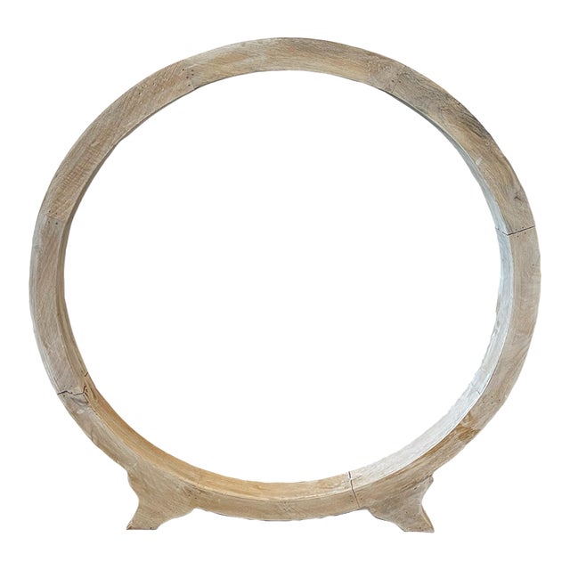 Light Wood Ring Sculpture For Sale
