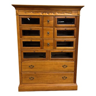 Vintage Lexington Haberdashery Apothecary Cabinet Display Chest For Sale