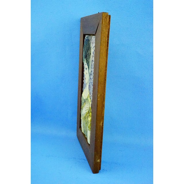 Mid-Century Modern Vintage Ceramic Tile Plaque, 1950s For Sale - Image 3 of 11