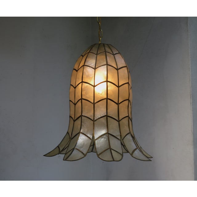 Beige Blossom Ceiling Lamp, 1970s For Sale - Image 8 of 18