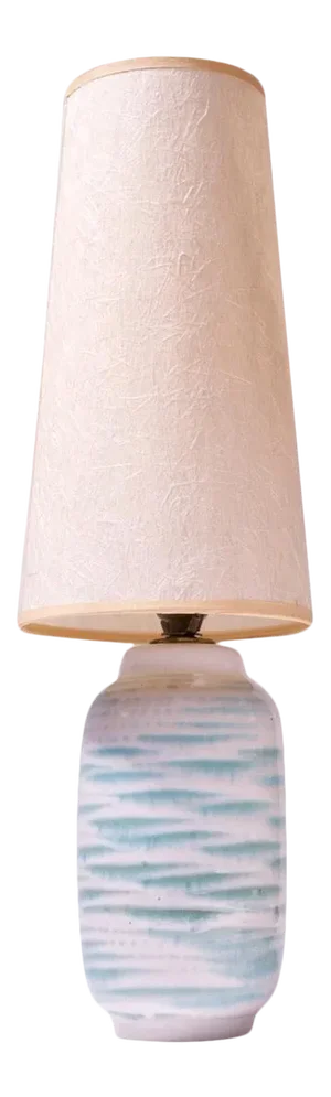Petite Blue and White Ceramic Table Lamp by Lee Rosen for Design Technics