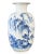Large Chinoiserie Blue and White Vase 24.75" H For Sale - Image 10 of 10
