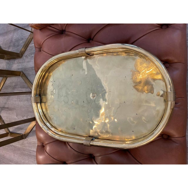 Large Oval Brass Tray, 1970s For Sale - Image 6 of 12