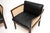 Black Vintage Danish Leather and Cane Chairs by Illum Wikkelso for CFC Silkeborg, 1960, Set of 2 For Sale - Image 8 of 11