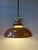 Vintage brown space age age pendant lamp by Anvia. The lamp is beautifully layered with brown parts and chrome parts. The...