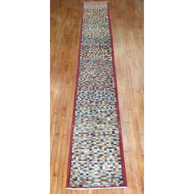 Vintage Turkish Deco Runner - 2'4" x 19'6" For Sale - Image 11 of 18