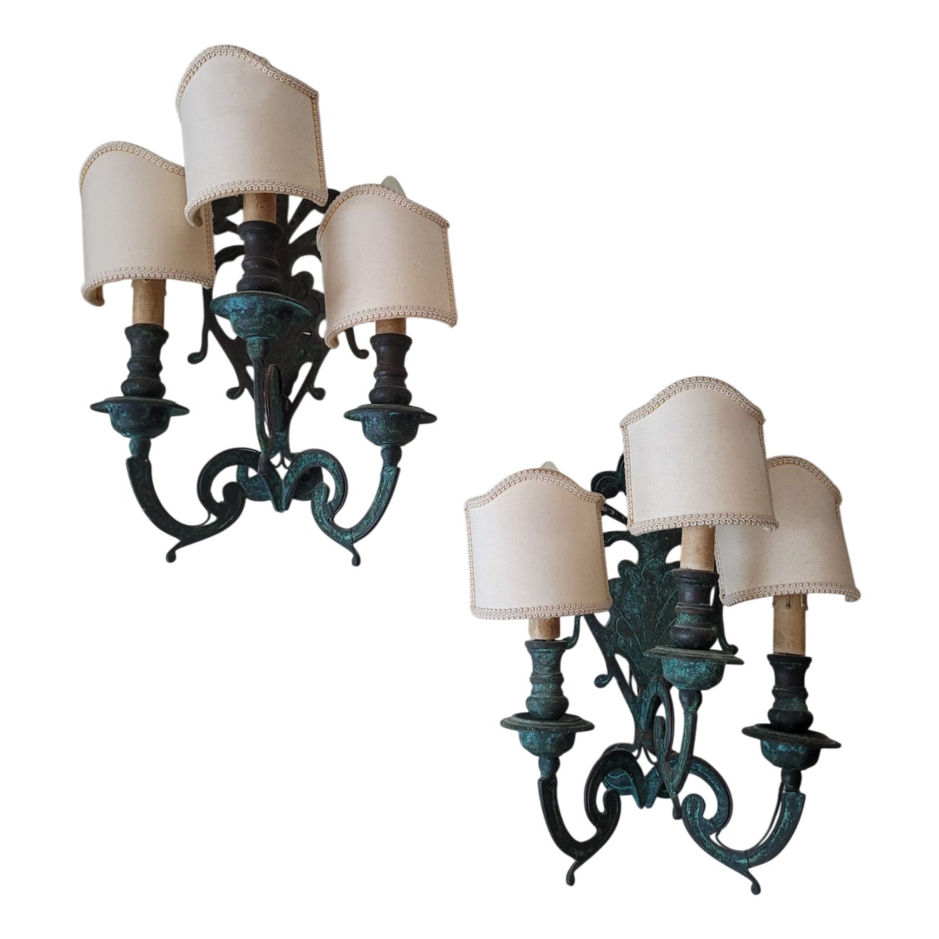 Bronze Wall Lamps, Italy, 1940s, Set of 2 | Chairish