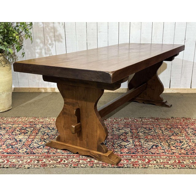 Vintage Mahogany Monastery Table, 1970s For Sale - Image 10 of 18