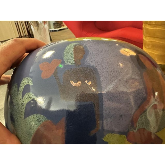 1980s Papeete Earthenware Vase from Pornic, 1980s For Sale - Image 5 of 8