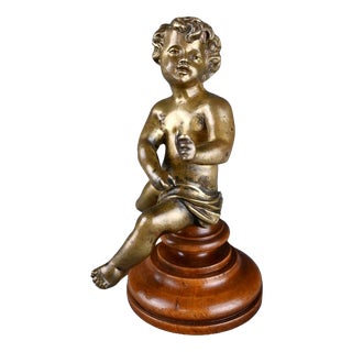 After Bouchardon, The Little Seated Cupid, 1890s, Bronze For Sale