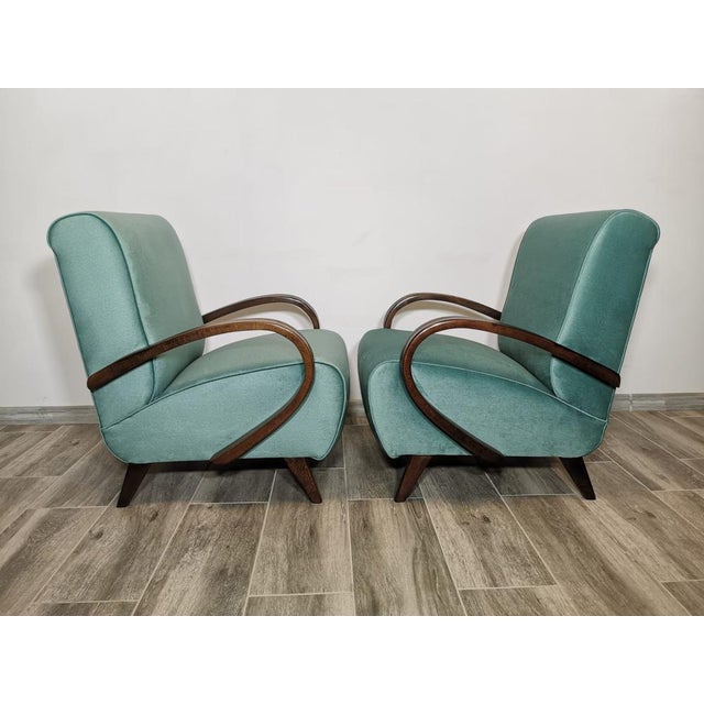 Set of Armchairs by Jindrich Halabala, 1940s, in Restored conditions. Designed 1920 to 1949 I have official proof of...