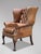 Brown Brown Leather Button Wing Armchair, 1860s For Sale - Image 8 of 11