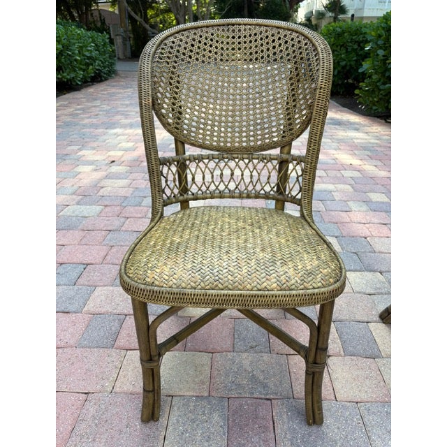 6 Palecek Dining Chairs For Sale In Miami - Image 6 of 13