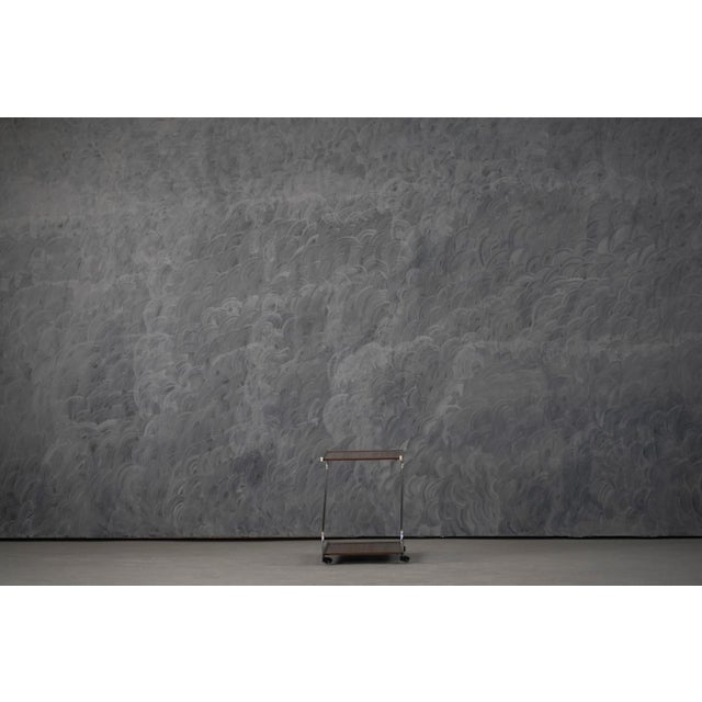 Vintage Aluminium and Plywood Bar Cart, Germany, 1980s For Sale - Image 4 of 11