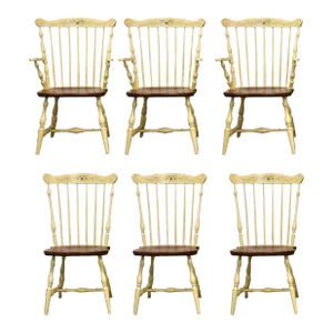 1960s Maple Dining Chairs by Hitchcock - Set of 6