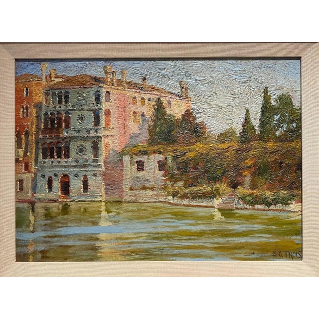 Early 20th Century Early 20th Century Italian Landscape Oil Painting, Framed For Sale - Image 5 of 6