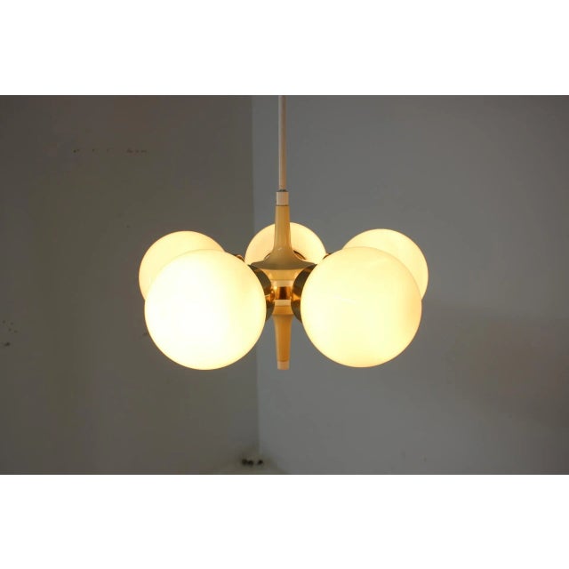 Gold Space Age Sputnik Light from Elektroinstala Decin, 1970s For Sale - Image 8 of 15