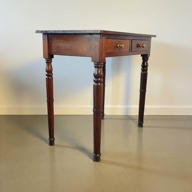 Victorian Small Mahogany Writing Table For Sale - Image 8 of 9